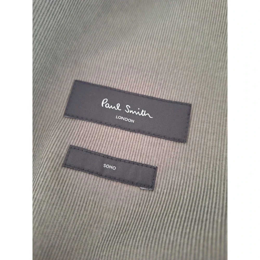Paul Smith Mens cotton blend corduroy suit jacket in olive size 38